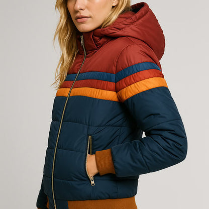 Retro Colorblock Puffer