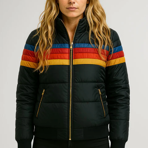 Retro Colorblock Puffer